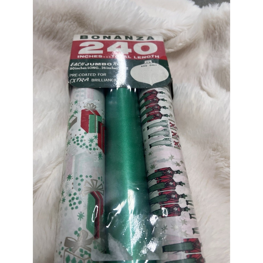 Vintage Bonanza Wrapping Gifts Paper 50s 60s Mcm Soldiers  Stripes  Roll 3 Lot